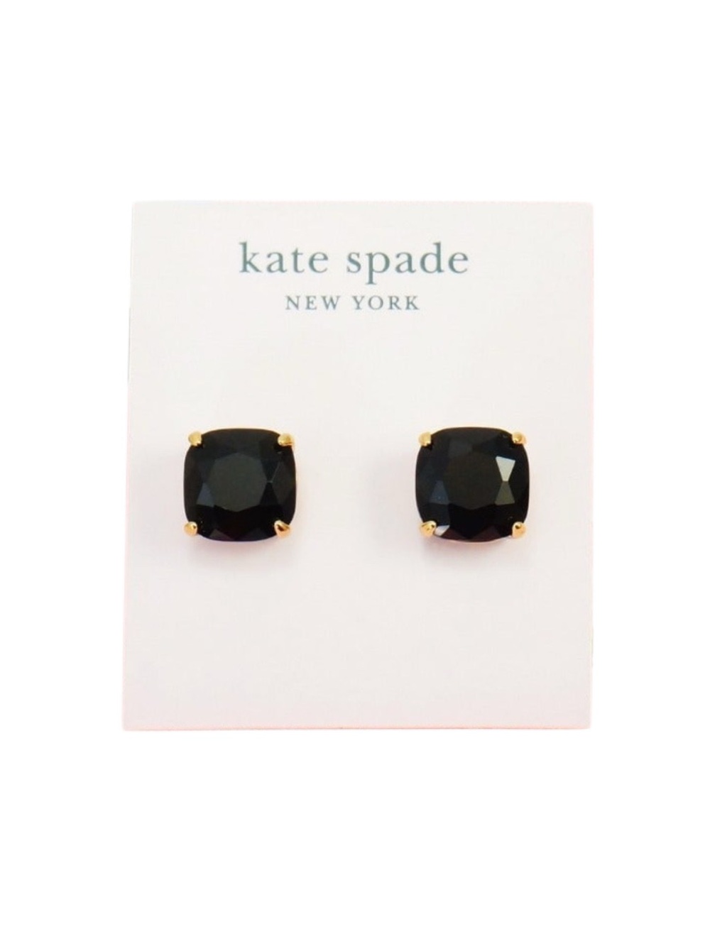 Kate Spade New York Jet Black Square Stud Earrings